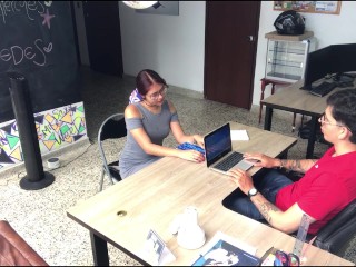 Job interview gets out of hand and I ask her to suck my cock