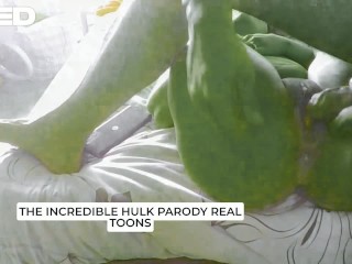 PARODY COSPLAY THE INCREDIBLE HULK HUGE COCK BIGGEST THICK DICK FUCKING SHEHULK