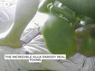 PARODY COSPLAY THE INCREDIBLE HULK HUGE COCK BIGGEST THICK DICK FUCKING SHEHULK