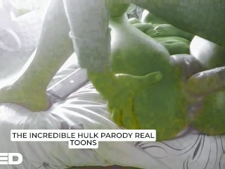 PARODY COSPLAY THE INCREDIBLE HULK HUGE COCK BIGGEST THICK DICK FUCKING SHEHULK