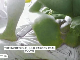 PARODY COSPLAY THE INCREDIBLE HULK HUGE COCK BIGGEST THICK DICK FUCKING SHEHULK