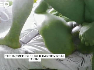 PARODY COSPLAY THE INCREDIBLE HULK HUGE COCK BIGGEST THICK DICK FUCKING SHEHULK