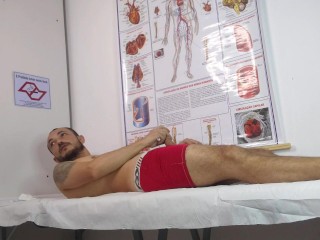 Nurse has her first patient with an erect penis!