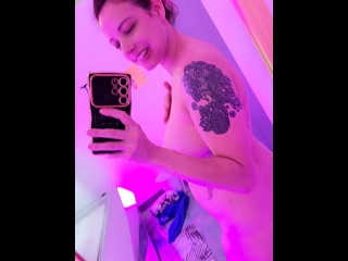 Tanning salon tease and show off
