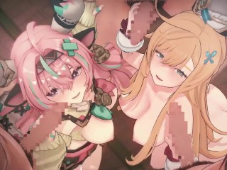 【原神 乱交セックス2】エスコフィエ,ヴァレサが集団エッチする3Dエロアニメ動画(Escoffier,Varesa group orgy sex2.)