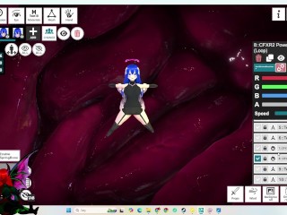 18+ vroid studio VRM Posing Desktop VRM Adjuster / making a vore Comic