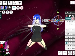 18+ vroid studio VRM Posing Desktop VRM Adjuster / making a vore Comic