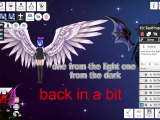 18+ vroid studio VRM Posing Desktop VRM Adjuster / making a vore Comic