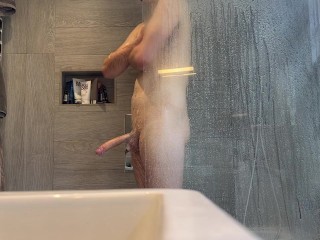 BWC Jerks Soapy Cock in Shower