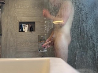 BWC Jerks Soapy Cock in Shower