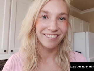 LethalHardcore - Super Hot Blonde Goes To Her Boss's House To Fuck Him