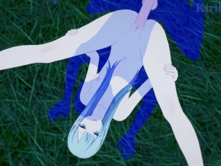 Yoisaki Kanade (long hair) and I have intense sex in the meadow. - Project SEKAI Hentai