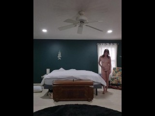 Nakie chore time- making the bed