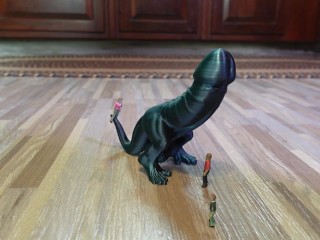 I have gone on a rampage in My heels with My friend Dino Dick, We love crushing little bugs who dare