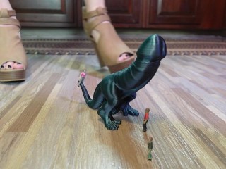 I have gone on a rampage in My heels with My friend Dino Dick, We love crushing little bugs who dare