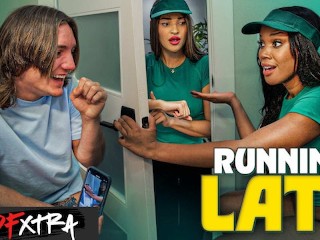 Horny BF Fucks August Skye’s Thick Ass Before Work Rush - DFxtra