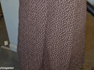 Watching My STEPSISTER Vacuum Clean - Best UPSKIRT No PANTIES View