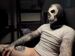 POV Call Of Duty Tattooed Ghost Cosplay Toe Curling Vocal Male Orgasm Masked Man