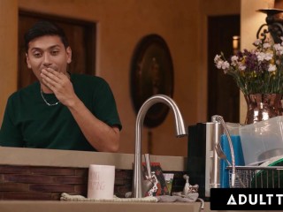 ADULT TIME - Curious Lesbian Hailey Rose Is SO Horny She Needs Roomie To Give Her FIRST DICK DOWN!