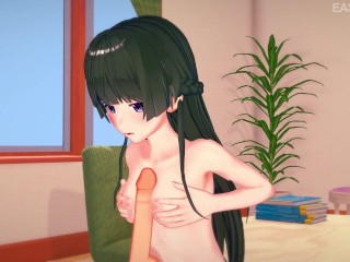 My girlfriend at school gives me a titjob