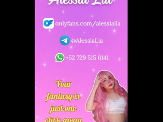 Petite girl with white hair models her pink panties on video call