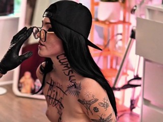 Real couple in love BDSM birthday sex (bondage, spanking, cumshot, more!)