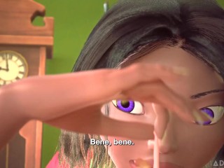 3DGSPOT - Tiny Trans Fucks With Giant Busty Trans! ITALIAN SUBTITLES! UNCENSORED SEX!