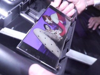 BTS, Two hot girls get Fucked by two horny voyeurs. Full video on my OF Page.