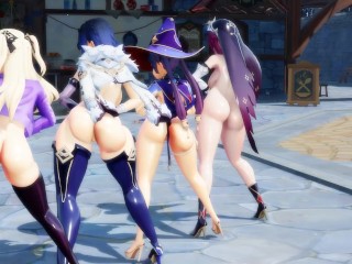 4k mmd Genshin dance