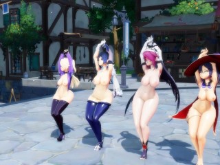 4k mmd Genshin dance
