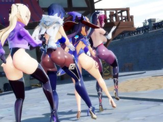 4k mmd Genshin dance