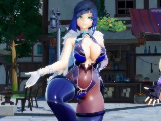 4k mmd Genshin dance
