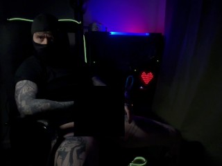 Masked Tattooed Man Strokes Hard Cock Censor Teasing Kink Custom Video Preview Omen Bunny OnlyFans
