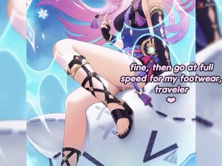 Footsexual training with Citlali and Faruzan (femdom, small penis humiliation, foot fetish)