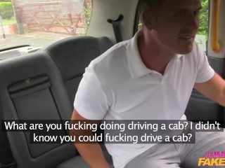 Real life MARRIED COUPLE fucking in the Taxi with Creampie Ending - Female Fake Taxi