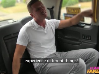 Real life MARRIED COUPLE fucking in the Taxi with Creampie Ending - Female Fake Taxi