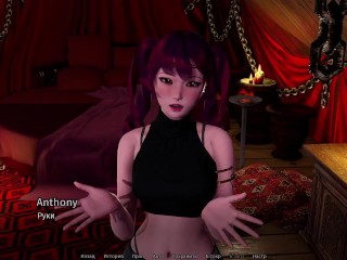 slutty succubus rubs my cock with her foot until I stain it with cum