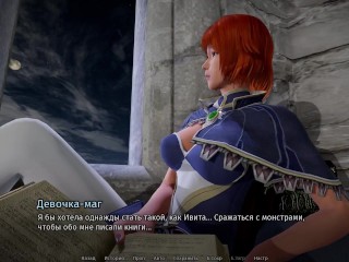 slutty succubus rubs my cock with her foot until I stain it with cum