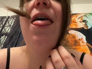Super sensual dildo bj, deepthroat and real tears!