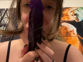Super sensual dildo bj, deepthroat and real tears!