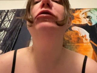 Super sensual dildo bj, deepthroat and real tears!