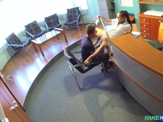 Hot and Horny Nurse lets Patient Spunk Over Her Pussy - Fake Hospital