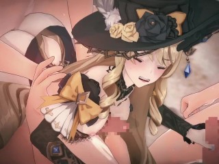 【原神】ナヴィアが複数人に乳揉まれ攻められる3Dエロアニメーション。(なびあpart2。Genshin Navia gangbang.娜维娅群交)