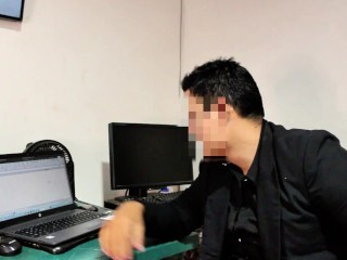 Busty secretary fucks her boss while his wife is away