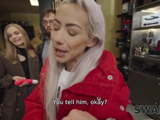 SWAP4K. Veronica Leal seduced a young bisexual chick and her boyfriend was cuckolding