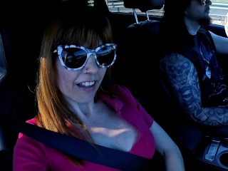 Playing with my pussy while cars passing by, risky public flashing