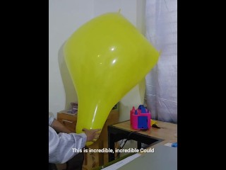 This secretary makes a great pop art hit with her balloon (Full video on C4S / MV / OF / Membersite)