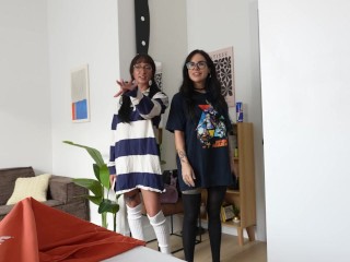 Sharing a bed with BIG TITTY GOTH GIRLS - Effy Cutie & Natasha Noel