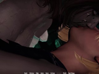 my girlfriend can't hold back and fucks me right on the floor