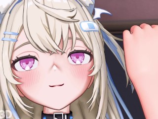 Triple Futa Trouble! Korone and Fuwamoco get up to some hardcore breeding! (Futanari, BJ, Spitroast)